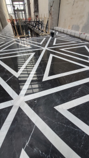Полы из мрамора Black Marquina